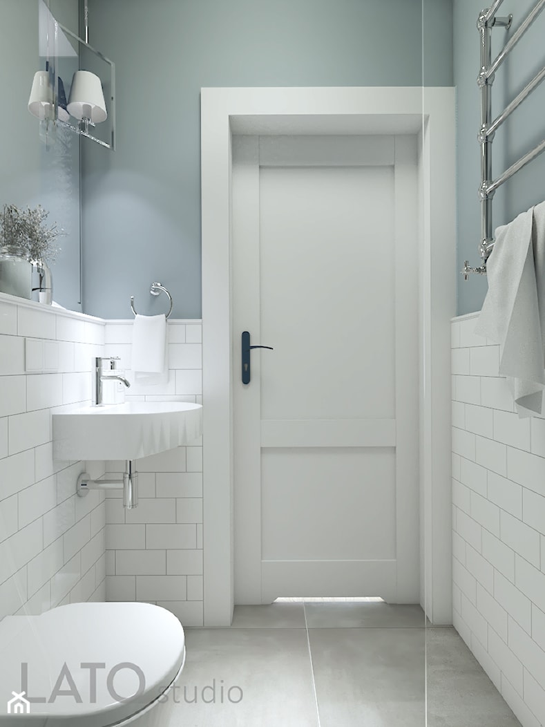 Mała łazienka w domu w stylu Hampton - zdjęcie od LATO studio - Homebook
