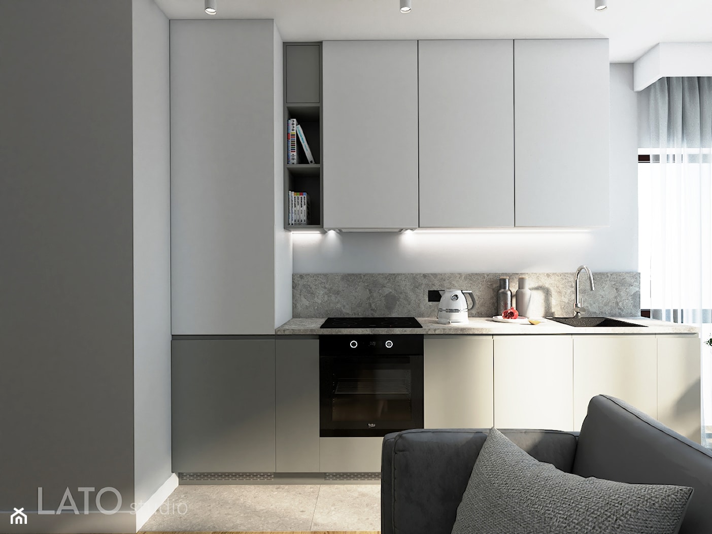 Kuchnia w minimalistycznym, ciepłym stylu - zdjęcie od LATO studio - Homebook