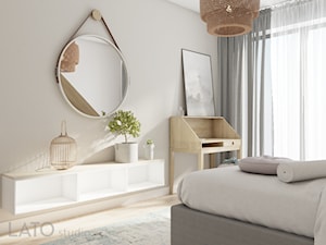 Sypialnia w domu w Otrębusach - zdjęcie od LATO studio