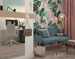 Projekt kobiecego biura dla firmy Shablon - Biuro, styl glamour - zdjęcie od LATO studio - Homebook