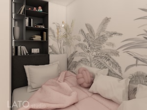 Projekt mieszkania typu studio w Warszawie - Średni beżowy szary pokój dziecka dla dziewczynki - zdjęcie od LATO studio