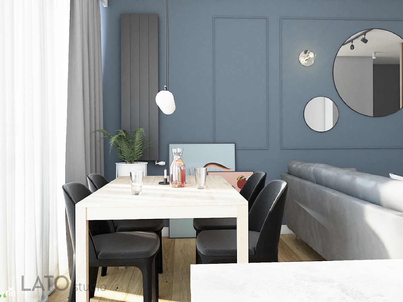 Salon w minimalistycznym, ciepłym stylu - zdjęcie od LATO studio - Homebook
