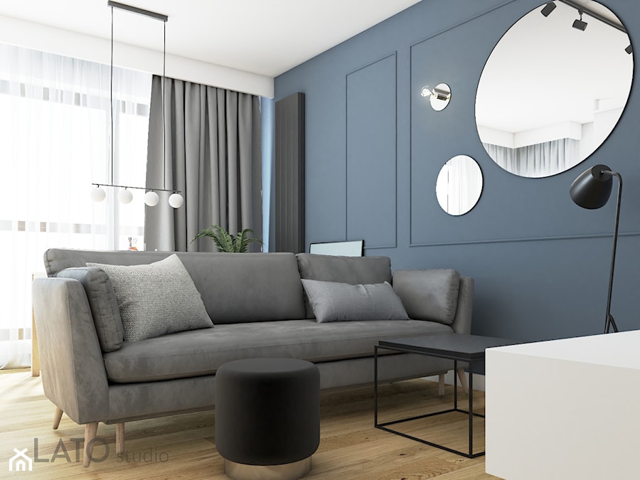 Salon w minimalistycznym, ciepłym stylu - zdjęcie od LATO studio