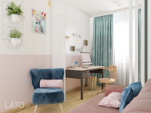 Projekt kobiecego biura dla firmy Shablon II - Biuro, styl glamour - zdjęcie od LATO studio