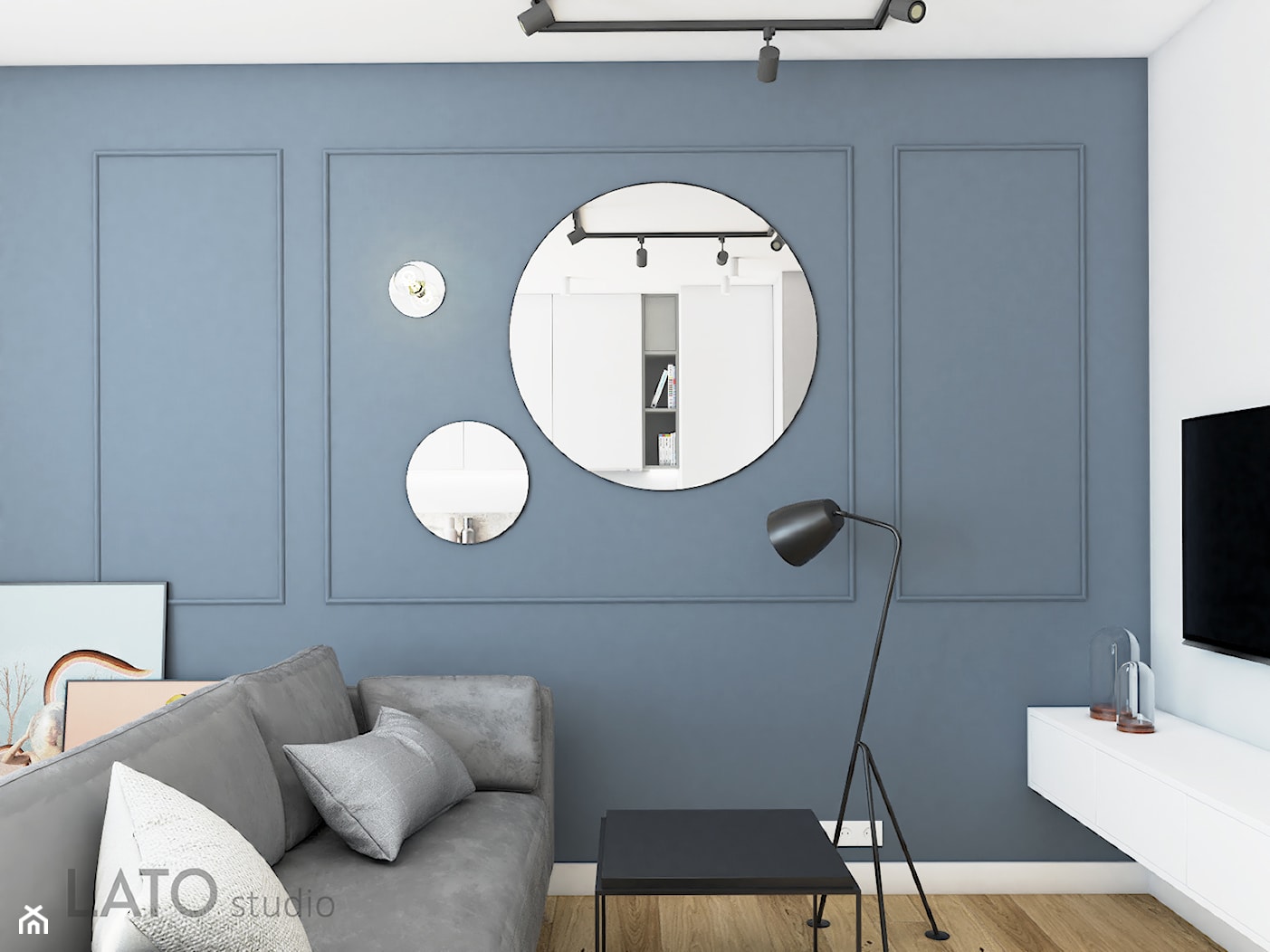 Salon w minimalistycznym, ciepłym stylu - zdjęcie od LATO studio - Homebook