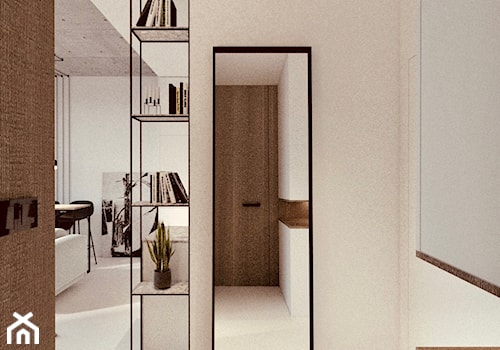Mini apartament - Średni z wieszakiem biały hol / przedpokój, styl minimalistyczny - zdjęcie od żurawicki.design