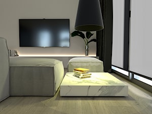 Apartament - Średni biały salon, styl nowoczesny - zdjęcie od żurawicki.design