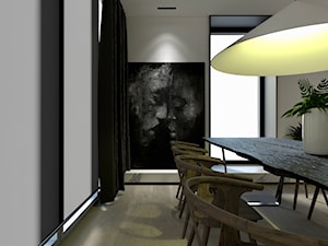 Apartament - Średnia szara jadalnia jako osobne pomieszczenie, styl nowoczesny - zdjęcie od żurawicki.design