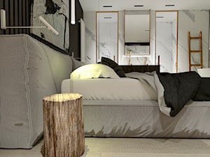 Apartament - Średnia sypialnia z łazienką, styl nowoczesny - zdjęcie od żurawicki.design