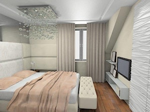 Jasna sypialnia w stylu glamour - zdjęcie od Pracownia Aranżacji Wnętrz "O-kreślarnia"