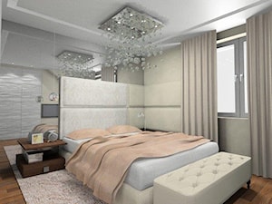 Jasna sypialnia w stylu glamour - zdjęcie od Pracownia Aranżacji Wnętrz "O-kreślarnia"