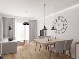 Przytulne mieszkanie z drewnem - Salon, styl nowoczesny - zdjęcie od Pracownia Aranżacji Wnętrz "O-kreślarnia"