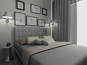 Elegancka sypialnia w kawalerce - zdjęcie od Pracownia Aranżacji Wnętrz "O-kreślarnia"