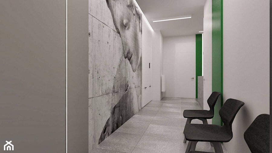 Wnętrze kancelariii notarialnej - Duże białe szare biuro, styl nowoczesny - zdjęcie od Pracownia Aranżacji Wnętrz "O-kreślarnia"