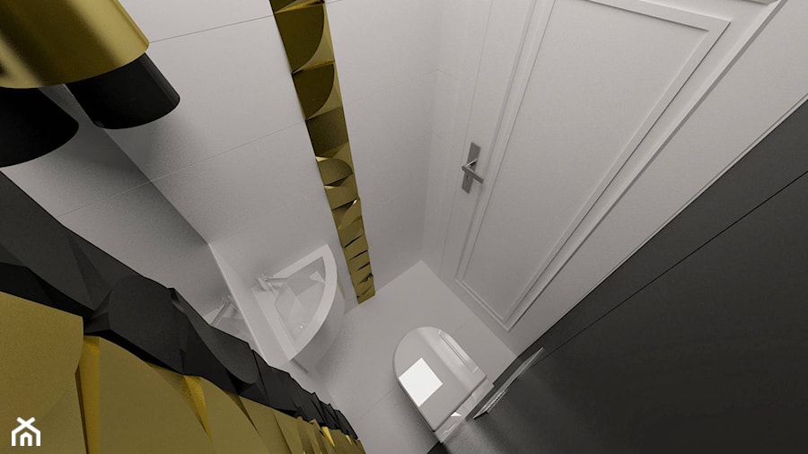 Toaleta. - Łazienka, styl nowoczesny - zdjęcie od Pracownia Aranżacji Wnętrz "O-kreślarnia"