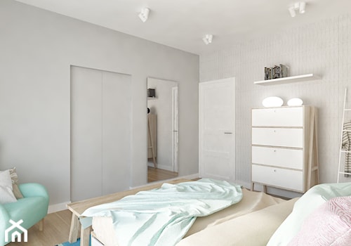 Pastelowa sypialnia - zdjęcie od Pracownia Aranżacji Wnętrz "O-kreślarnia"