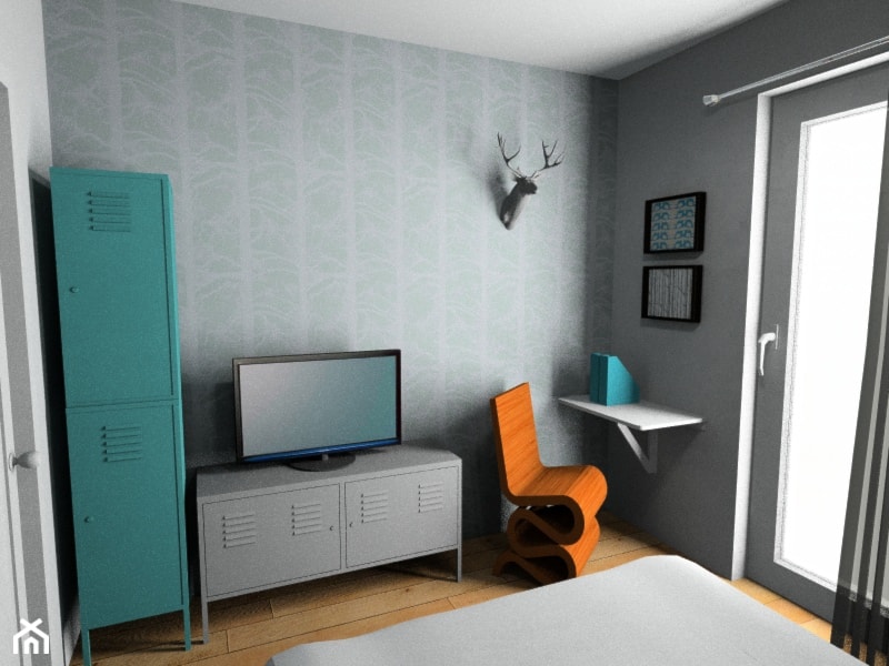 Jasna, skandynawska sypialnia - zdjęcie od Pracownia Aranżacji Wnętrz "O-kreślarnia"
