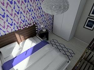 Mieszkanie z nutą orientu - Średnia beżowa sypialnia - zdjęcie od Pracownia Aranżacji Wnętrz "O-kreślarnia"
