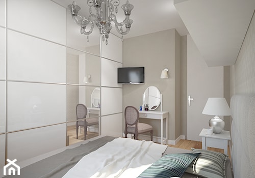 Sypialnia - połączenie klasyki z nowoczesnością - zdjęcie od Pracownia Aranżacji Wnętrz "O-kreślarnia"