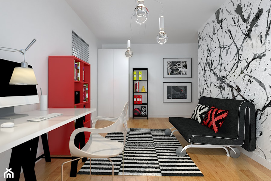 Pokój młodziezowy w apartamencie nad Wisłą - zdjęcie od Pracownia Aranżacji Wnętrz "O-kreślarnia"