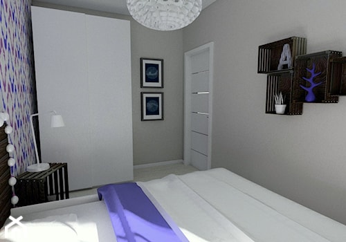 Mieszkanie z nutą orientu - Mała beżowa sypialnia - zdjęcie od Pracownia Aranżacji Wnętrz "O-kreślarnia"