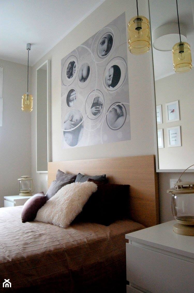 Przytulne 58 metrowe mieszkanie - Sypialnia - zdjęcie od Pracownia Aranżacji Wnętrz "O-kreślarnia"