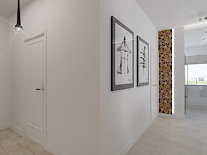 Nowoczesne mieszkania - Średni biały szary hol / przedpokój - zdjęcie od Pracownia Aranżacji Wnętrz "O-kreślarnia"