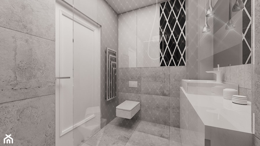 Nowoczesna, elegancka łazienka - zdjęcie od Pracownia Aranżacji Wnętrz "O-kreślarnia"
