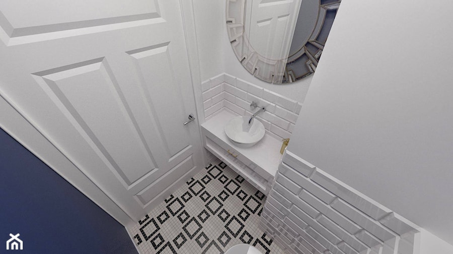 Toaleta - Łazienka, styl glamour - zdjęcie od Pracownia Aranżacji Wnętrz "O-kreślarnia"