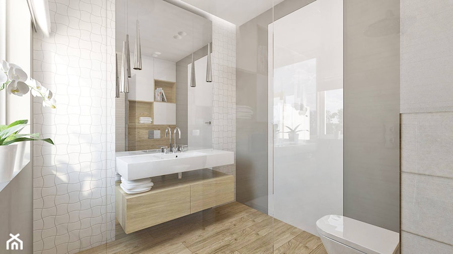 Łazienki w domu jednorodzinnym - Łazienka, styl nowoczesny - zdjęcie od Pracownia Aranżacji Wnętrz "O-kreślarnia"