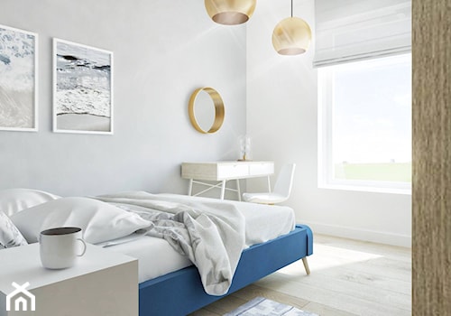 Mieszkanie z pozytywną energią - Średnia biała sypialnia - zdjęcie od Pracownia Aranżacji Wnętrz "O-kreślarnia"