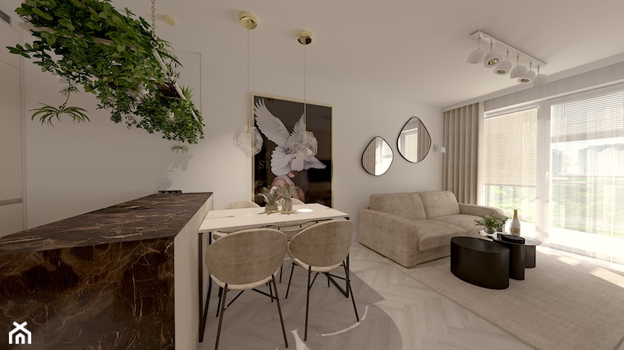Mieszkanie w Kołobrzegu - Salon, styl nowoczesny - zdjęcie od Home Design Ilona Schmidt