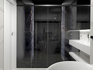 Ciemny prysznic - zdjęcie od STYLOWE ARANŻACJE Studio Projektowania Wnętrz