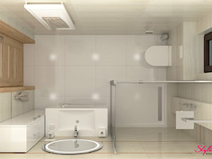 Łazienka z płytkami trawertyn 05 - zdjęcie od STYLOWE ARANŻACJE Studio Projektowania Wnętrz