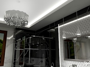 Łazienka w czerni i bieli 04 - zdjęcie od STYLOWE ARANŻACJE Studio Projektowania Wnętrz