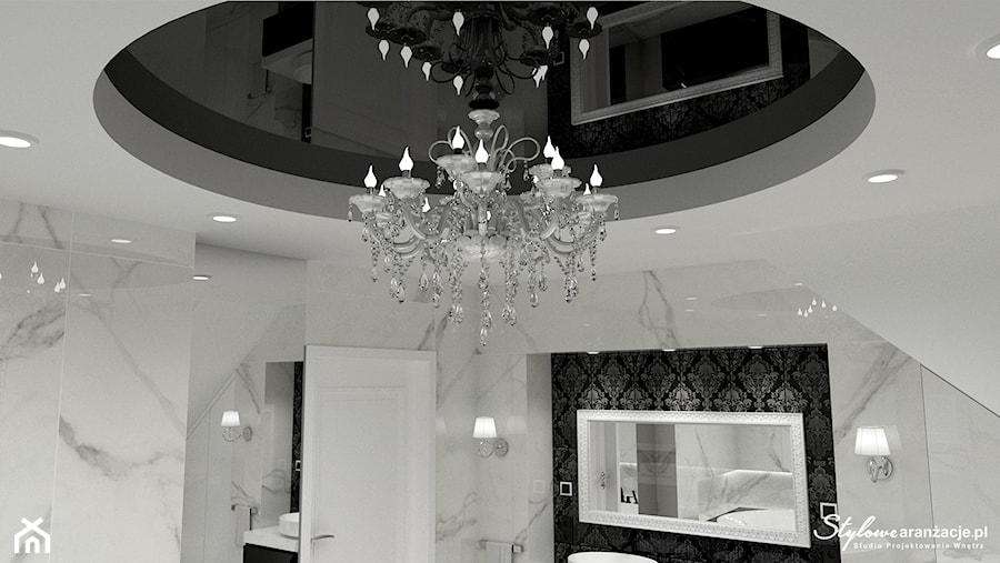 Łazienka glamour z okrągła wanną 1 - zdjęcie od STYLOWE ARANŻACJE Studio Projektowania Wnętrz
