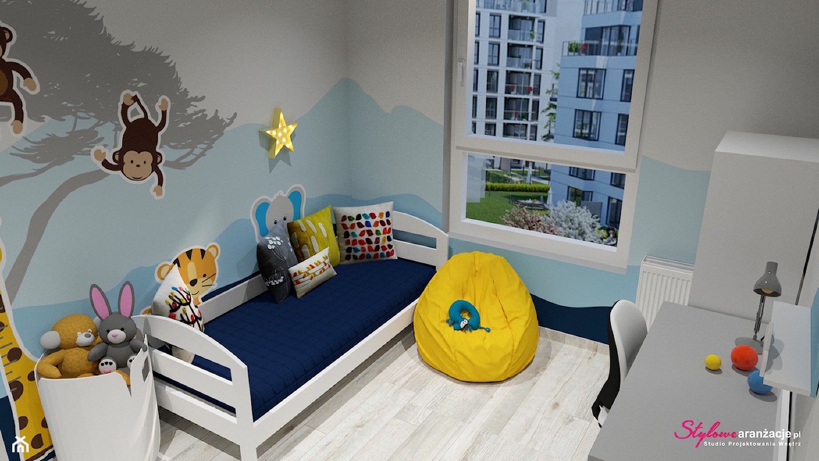 Pokój dla chłopca (3 lata) - wizualizacja 1 - zdjęcie od STYLOWE ARANŻACJE Studio Projektowania Wnętrz - Homebook