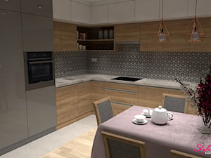Kuchnia - przestronna i kobieca wizualizacja 1 - zdjęcie od STYLOWE ARANŻACJE Studio Projektowania Wnętrz