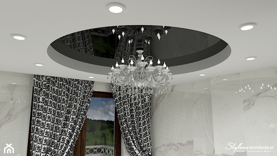 Łazienka glamour z okrągła wanną 2 - zdjęcie od STYLOWE ARANŻACJE Studio Projektowania Wnętrz