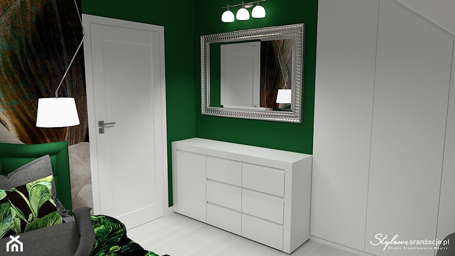 Sypialnia w zieleni 03 - zdjęcie od STYLOWE ARANŻACJE Studio Projektowania Wnętrz