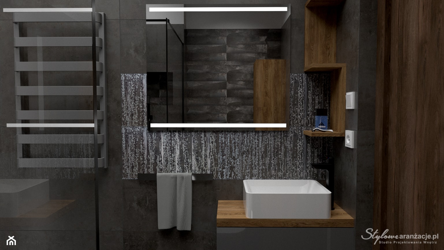 Męska łazienka 3 - zdjęcie od STYLOWE ARANŻACJE Studio Projektowania Wnętrz - Homebook