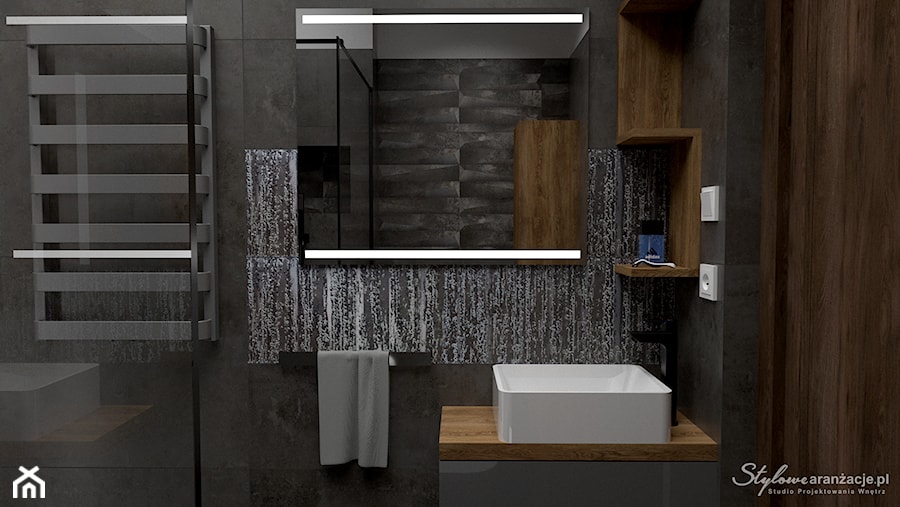 Męska łazienka 3 - zdjęcie od STYLOWE ARANŻACJE Studio Projektowania Wnętrz