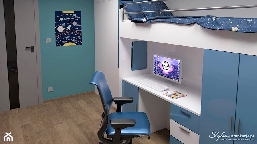 Pokój dla 8-latka - zdjęcie od STYLOWE ARANŻACJE Studio Projektowania Wnętrz