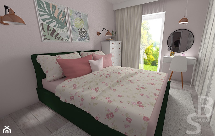 kobiece mieszkanko - Mała szara sypialnia, styl tradycyjny - zdjęcie od BSproject