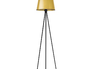 Lampa podłogowa trójnóg RENO MIRROR ze złotym, lustrzanym abażurem - zdjęcie od LYSNE.PL