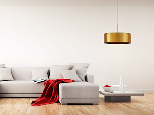 Lampa wisząca SINTRA MIRROR fi - 50 cm ze złotym abażurem - zdjęcie od LYSNE.PL