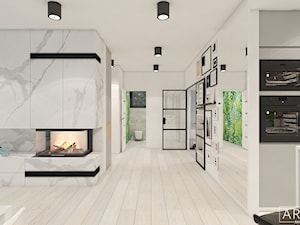 Projekt domu jednorodzinnego- GAJ - Salon, styl nowoczesny - zdjęcie od ArchiVR Bartlomiej Rakowski