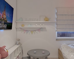 Mieszkanie Sieradz II - Mały biały pokój dziecka dla dziecka dla dziewczynki, styl nowoczesny - zdjęcie od ArchiVR Bartlomiej Rakowski - Homebook
