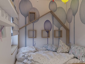 Mieszkanie Sieradz II - Mały biały pokój dziecka dla dziecka dla chłopca dla dziewczynki, styl nowoczesny - zdjęcie od ArchiVR Bartlomiej Rakowski