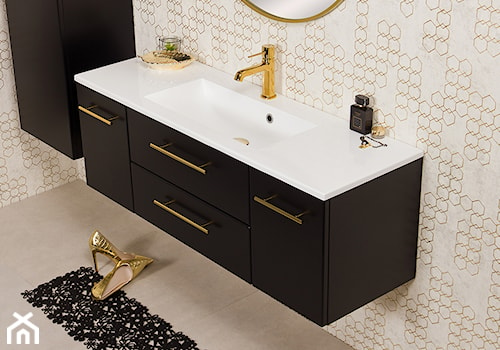Belli Gold - Duża z lustrem łazienka, styl glamour - zdjęcie od Gante